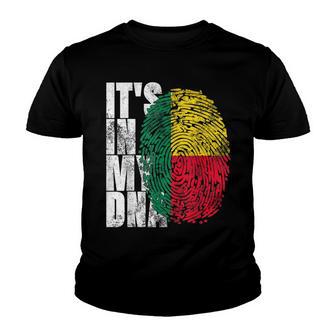 Its In My Dna Beninese African Gifts Afro Africa Benin Flag Youth T-shirt - Thegiftio UK