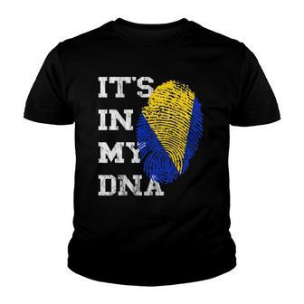 Its In My Dna Bosnia Herzegovina Genetik Bosnian Roots Youth T-shirt | Mazezy UK