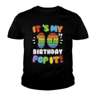 Its My 10Th Birthday Boy Girl Pop It 10 Years Old Birthday Youth T-shirt | Mazezy