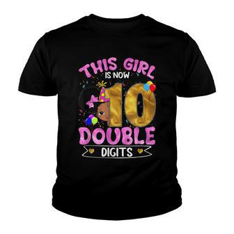Its My 10Th Birthday This Girl Is Now 10 Black Girls Kids Youth T-shirt - Seseable