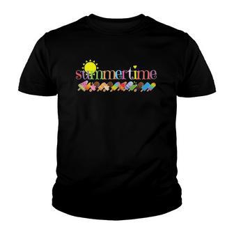 Its Summertime And The Popsicles Are Dripping Youth T-shirt - Thegiftio UK