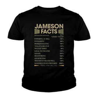 Jameson Name Gift Jameson Facts Youth T-shirt - Seseable