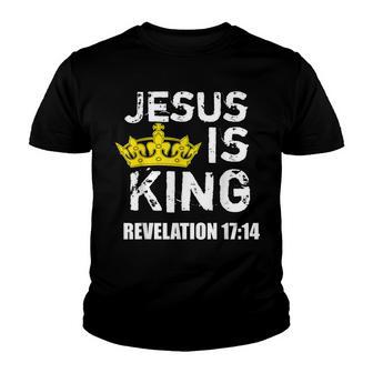 Jesus Is King Crown - Faith Cross Christian - Jesus4m3 Youth T-shirt - Thegiftio UK