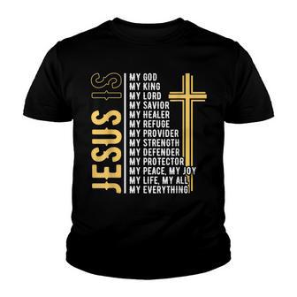 Jesus Is My Everything Faith T Apparel For Christian Youth T-shirt - Thegiftio UK