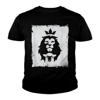 Jesus Lion Of Judah - Be Courageous Joshua 19 Faith Youth T-shirt - Thegiftio UK