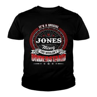 Jones Shirt Family Crest Jones T Shirt Jones Clothing Jones Tshirt Jones Tshirt Gifts For The Jones Youth T-shirt - Seseable