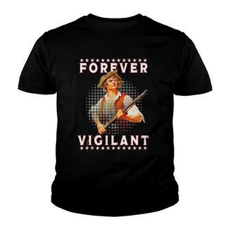 July 4Th Colonial Minuteman Patriotic Day Of Independence Youth T-shirt - Thegiftio UK