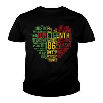 Juneteenth Heart Black History Afro American African Freedom V2 Youth T-shirt - Thegiftio UK