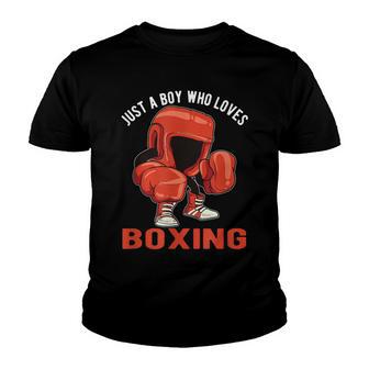 Just A Boy Who Loves Boxing Youth T-shirt - Thegiftio UK