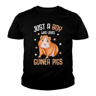 Just A Boy Who Loves Guinea Pigs Kids Boys Guinea Pig Youth T-shirt - Seseable