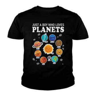Just A Boy Who Loves Planets Funny For Boys Kids Youth T-shirt - Seseable