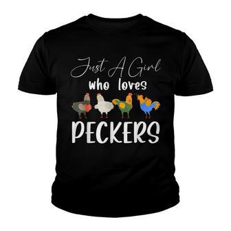 Just A Girl Who Loves Chickens Cute Hen Chicken Costume Youth T-shirt - Thegiftio UK