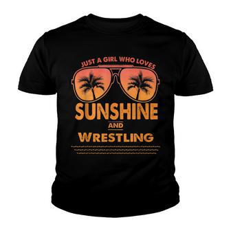 Just A Girl Who Loves Sunshine And Wrestling For Woman Youth T-shirt - Thegiftio UK