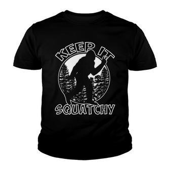 Keep It Squatchy Funny Sasquatch Bigfoot Camping Youth T-shirt - Thegiftio UK