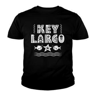 Key Largo Florida Fish Ocean Life Youth T-shirt | Mazezy