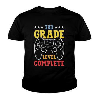 Kids 3Rd Grade Level Complete Last Day Of School Game Controller Youth T-shirt | Mazezy