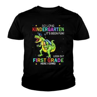 Kids So Long Kindergarten Graduation Class 2022 Dinosaur Kids Youth T-shirt | Mazezy