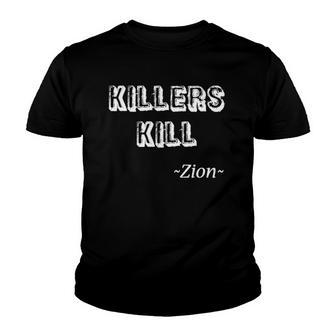 Killers Kill Quote Tee Mt Zion In Devils Blue Gift Youth T-shirt - Thegiftio UK