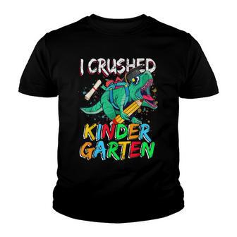 Kindergarten Graduation I Crushed Last Day Of Kindergarten Youth T-shirt - Thegiftio UK