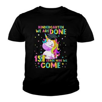 Kindergarten Graduation Magical Unicorn Graduate For Girls Youth T-shirt | Mazezy