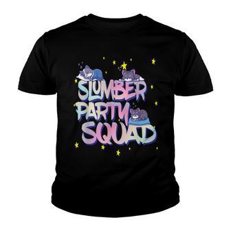 Ladies Girls Cats Sleepover Squad For Slumber Party Youth T-shirt - Thegiftio UK