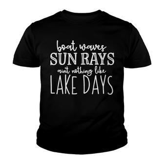 Lake Days Boat Waves Sun Rays Love Youth T-shirt - Thegiftio UK