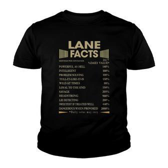 Lane Name Gift Lane Facts Youth T-shirt - Seseable