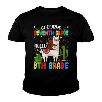 Last Day Of School Goodbye Seventh Grade Hello 8Th Grade Youth T-shirt - Thegiftio UK