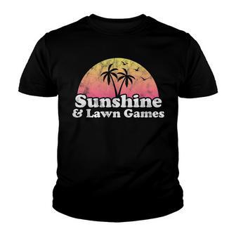 Lawn Games Gift - Sunshine And Lawn Games Youth T-shirt - Thegiftio UK