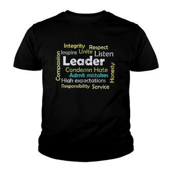 Leadership Inspire Unite And Condemn Hate Distressed Youth T-shirt | Mazezy