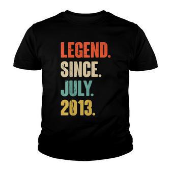 Legend Since July 2013 - 9 Year Old Gift 9Th Birthday Youth T-shirt - Seseable