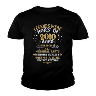 Legends Were Born In 2010 12 Years Old 12Th Birthday Gifts Youth T-shirt | Mazezy