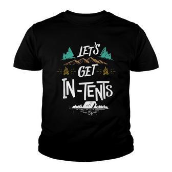 Lets Get In Tents Camping Outdoors Forest T Youth T-shirt - Thegiftio UK