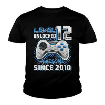 Level 12 Unlocked Awesome 2010 Video Game 12Th Birthday V2 Youth T-shirt - Seseable