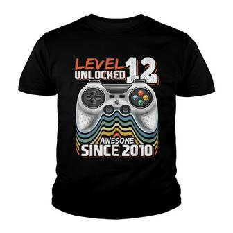 Level 12 Unlocked Awesome 2010 Video Game 12Th Birthday V8 Youth T-shirt - Seseable