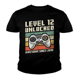 Level 12 Unlocked Awesome 2010 Video Game 12Th Birthday V9 Youth T-shirt - Seseable