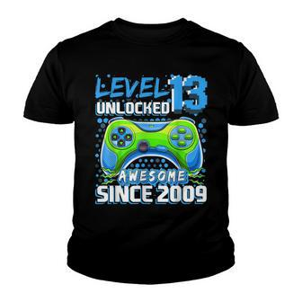 Level 13 Unlocked Awesome 2009 Video Game 13Th Birthday Youth T-shirt - Seseable