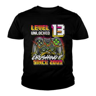 Level 13 Unlocked Crushing It 2009 Video Game 13Th Birthday Youth T-shirt - Seseable