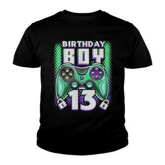 Level 13 Unlocked Video Game 13Th Birthday Gamer Boys V3 Youth T-shirt - Seseable
