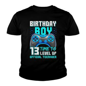 Level 13 Unlocked Video Game 13Th Birthday Official Nager Youth T-shirt - Seseable