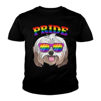 Lgbt Havanese Dog Gay Pride Rainbow Lgbtq Cute Gift V2 Youth T-shirt - Monsterry