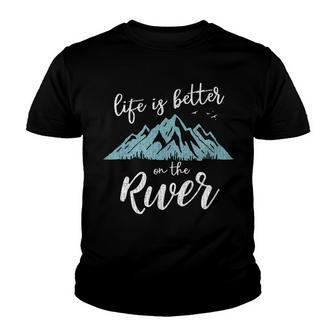 Life Is Better On The River - Outdoor Camping Youth T-shirt - Thegiftio UK
