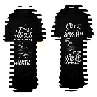Life Is Better With Hornbills Bird Animal Gift Youth T-shirt | Mazezy