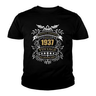 Limited Edition 85Th Birthday Gift Idea Vintage 1937 Birthday Youth T-shirt | Mazezy