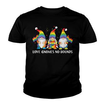 Love Gnomes No Bounds Lgbt Community Gay Pride Month Youth T-shirt - Thegiftio UK