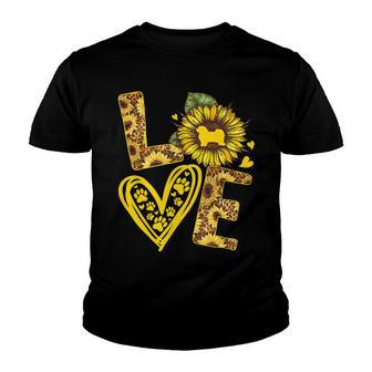 Love Havanese Sunflower Funny Dog Lover Youth T-shirt - Monsterry