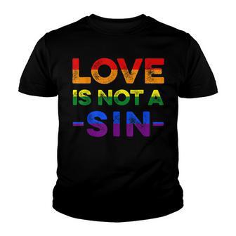 Love Is Not A Sin Bisexual Homosexual Awareness Lgbtq Bi Youth T-shirt - Thegiftio UK