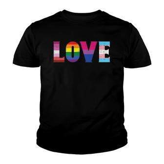 Love Lgbt Pride Ally Lesbian Gay Bisexual Transgender Ally Youth T-shirt | Mazezy