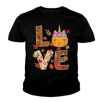 Love Unicorn Turkey Thanksgiving Happy 15 Shirt Youth T-shirt | Favorety DE