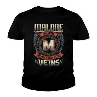 Malone Blood Run Through My Veins Name V6 Youth T-shirt - Seseable